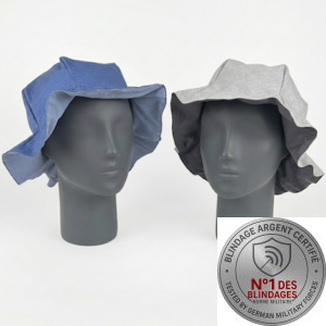 protection tête champs hautes fréquences, chapeaux de soleil anti-ondes électromagnétiques